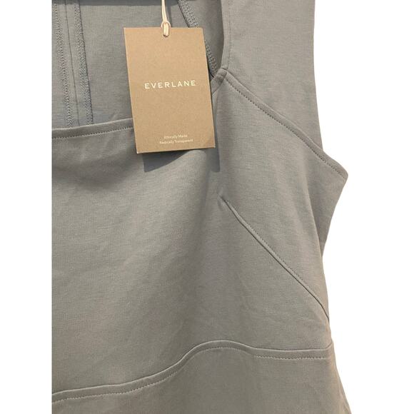 Everlane The 90's Cap Sleeve Cotton Mini Dress in Blue size L nwt - Picture 5 of 5